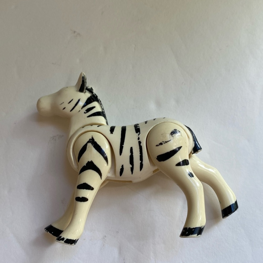 Miniature zebra toy for play set
